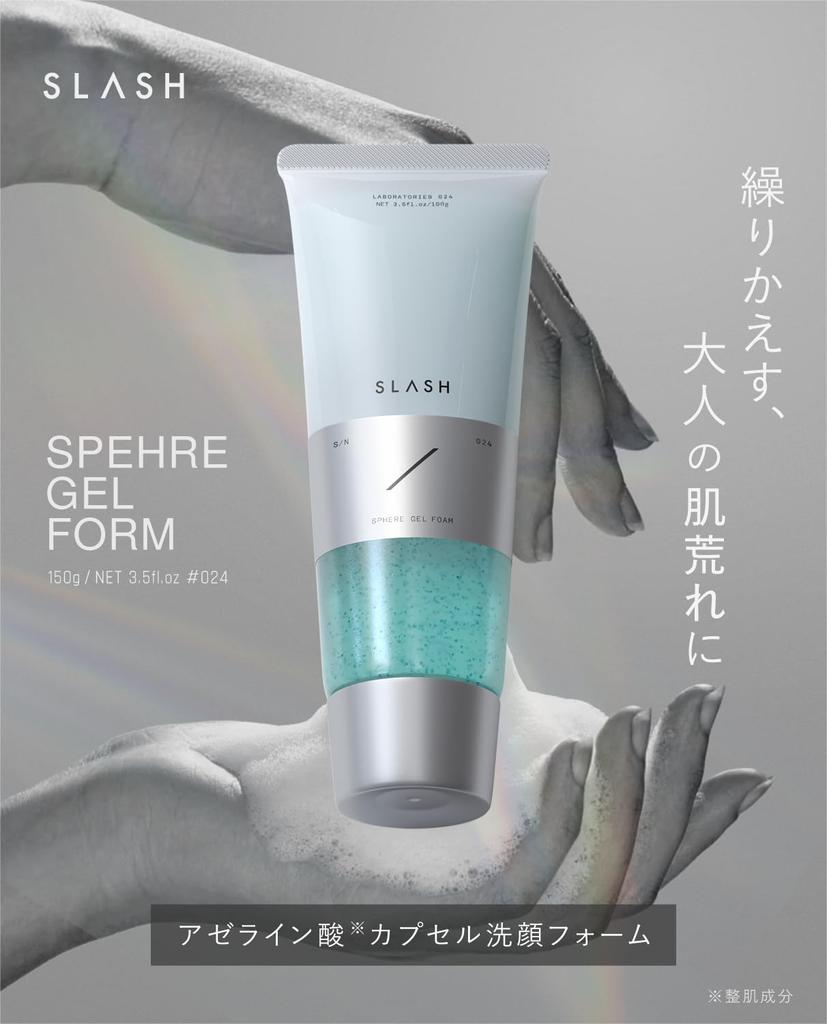 SLASH Foaming Facial Cleanser Clean Pores and Clogged Azelaic For Rough Made In Includes Facial Cleansing Net Men's [For Blackheads] Acid, CICA,