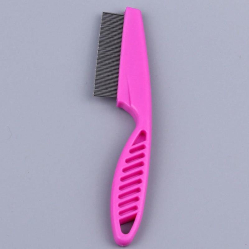 1pc 2-In-1 Pet Hair & Tear Stain Remover Brush - Stainless Steel Dog & Cat Flea Comb, Effectively Trims & Gently Removes Matted Fur and Fleas