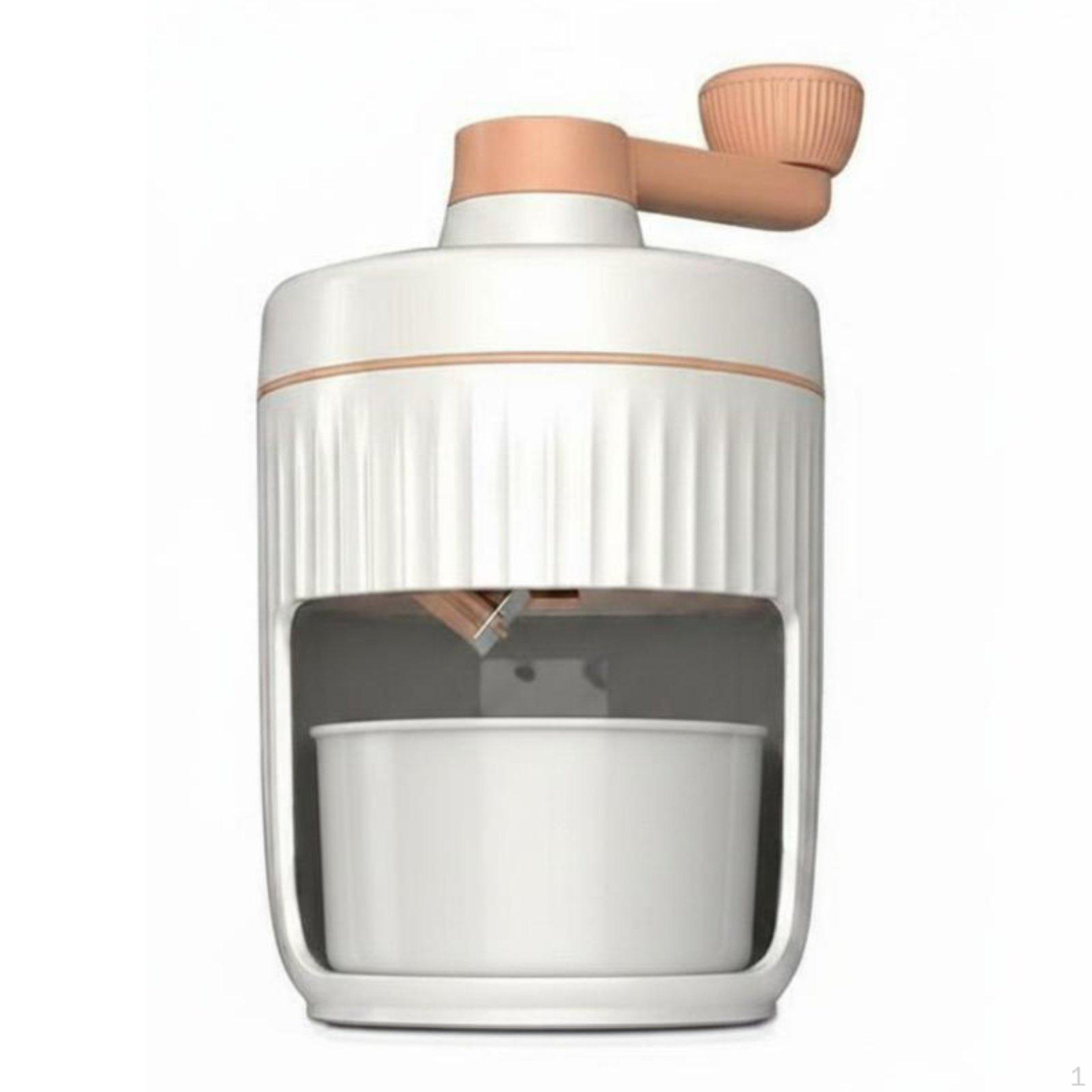 Manual Ice Crusher Ergonomic Handle Hand Crank for Home Caramel Orange Caramel Orange