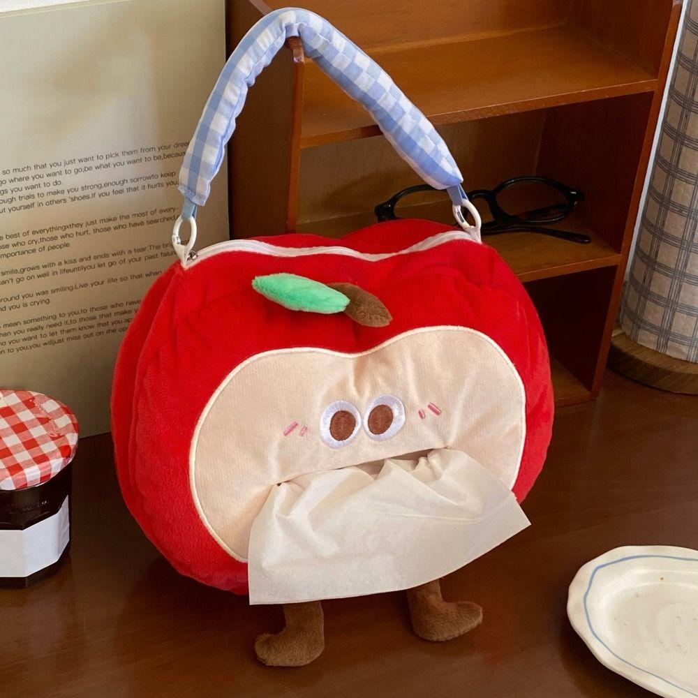 Fruit Shape Hanging Tissue Bag Cartoon Cute Wall Hanging Napkin Dispenser Creative Reusable Portable Tissue Cover Hotel