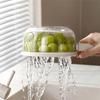 AEE2-Multifunctional Folding Drain Basket,Fruit & Vegetable Washing Bowl, Plastic Colander With Water-Filtering Basin