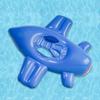 Kids Inflatable Airplane Pool Float with Steering Wheel, Anti-Flip Toddler Swimming Seat Ring for 1-6Y Boys Girls