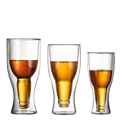 Creative Bottle Style Cocktail Wineglass Mug Double Wall Mugs Beer Wine Glasses Whiskey Champagne Glass Coffee Cup Vodka Cups