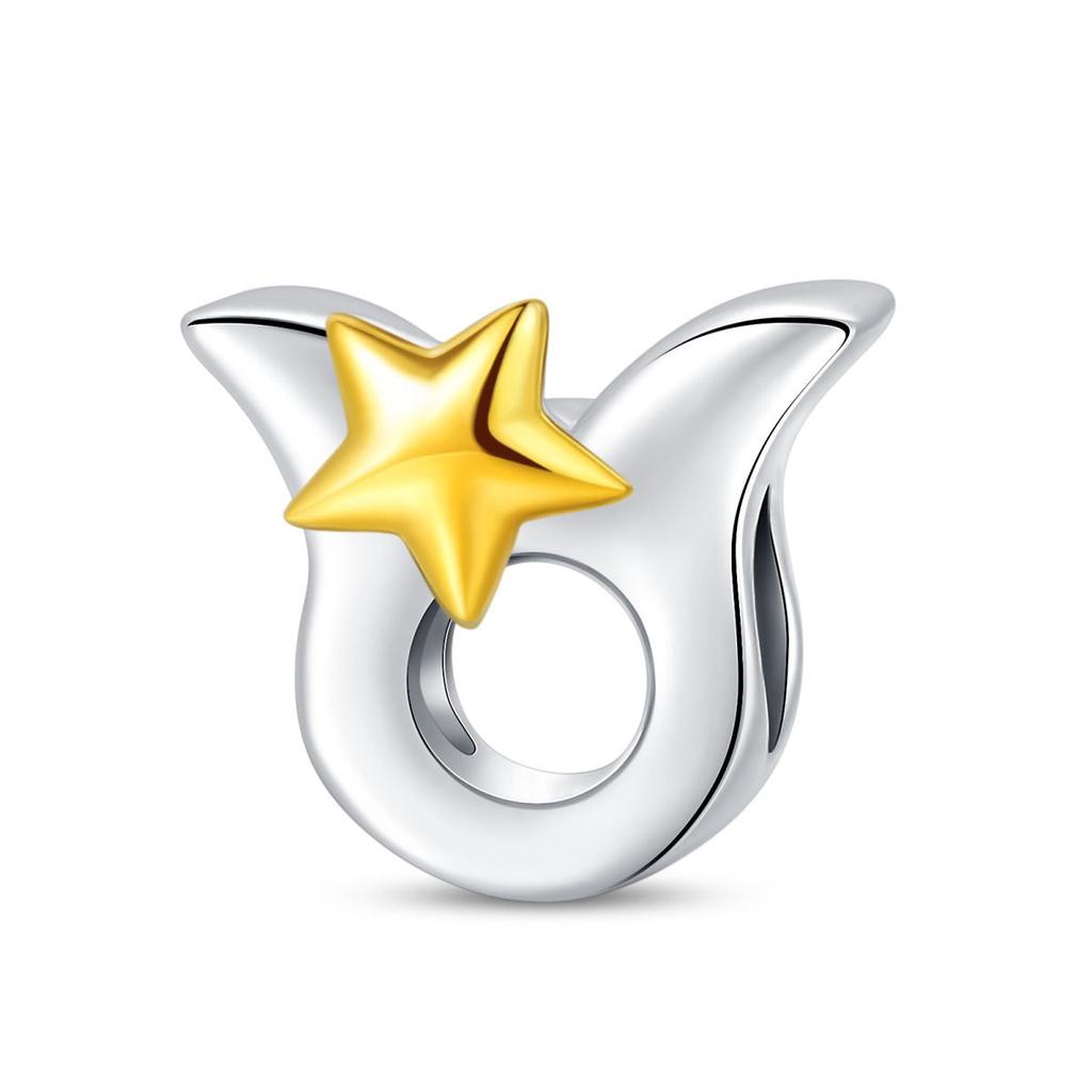 Twelve Constellations Charm Pendant Beads Diy Jewelry Bracelets Necklace Accessories Copper Beads