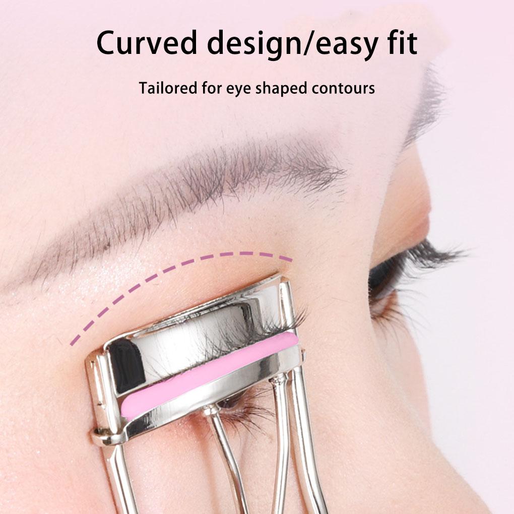 Women Eyelash Curler Handheld Replacement Solid Color Fashionable Ergonomic Nonslip Girls Ladies Makeup Tool Accessories