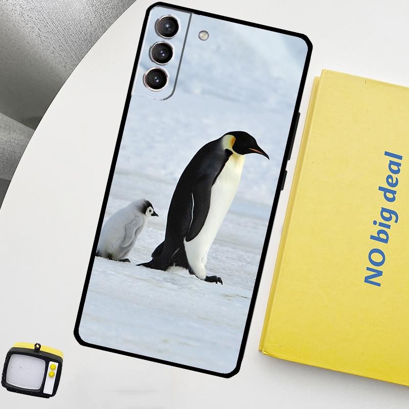 Penguin Snow Arctic Cute Animal Phone Case For Samsung Galaxy S25 Ultra S21 S22 S23 S24 Ultra S9 S10 S20 Plus S25 FE Cover