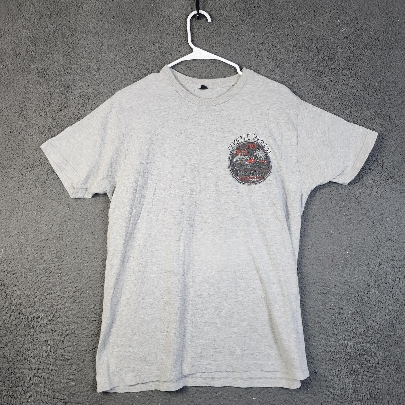 Myrtle Beach Bike Rally Shirt Mens Medium Gray 2023 84th Annual Motorcycle Unisex T-Shirt M