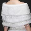 Bridal Shawl Winter Warm Three Layer Tassel Shawl
