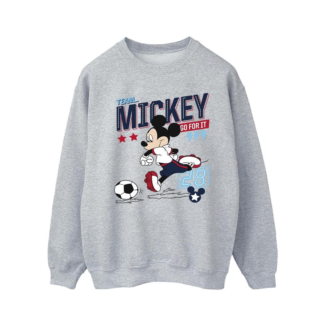 Disney Mens Mickey Mouse Team Mickey Football Sweatshirt