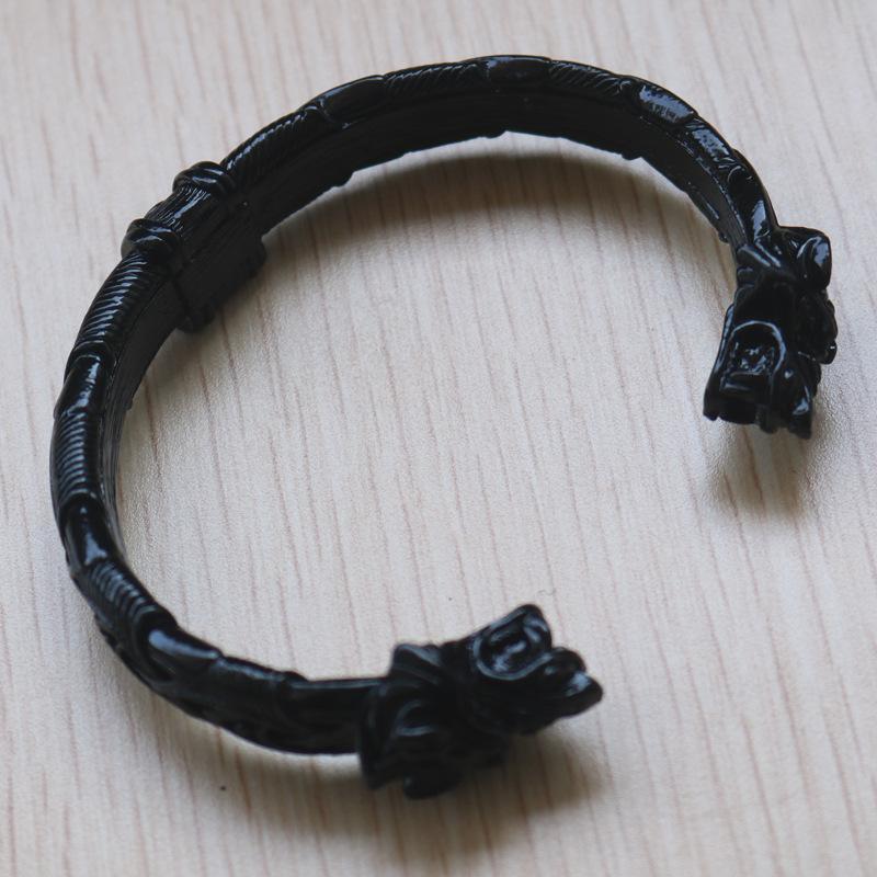 Viking Wolf Head Open Cuff Bracelet Pirate Jewelry Vintage Norse Mythical Armband