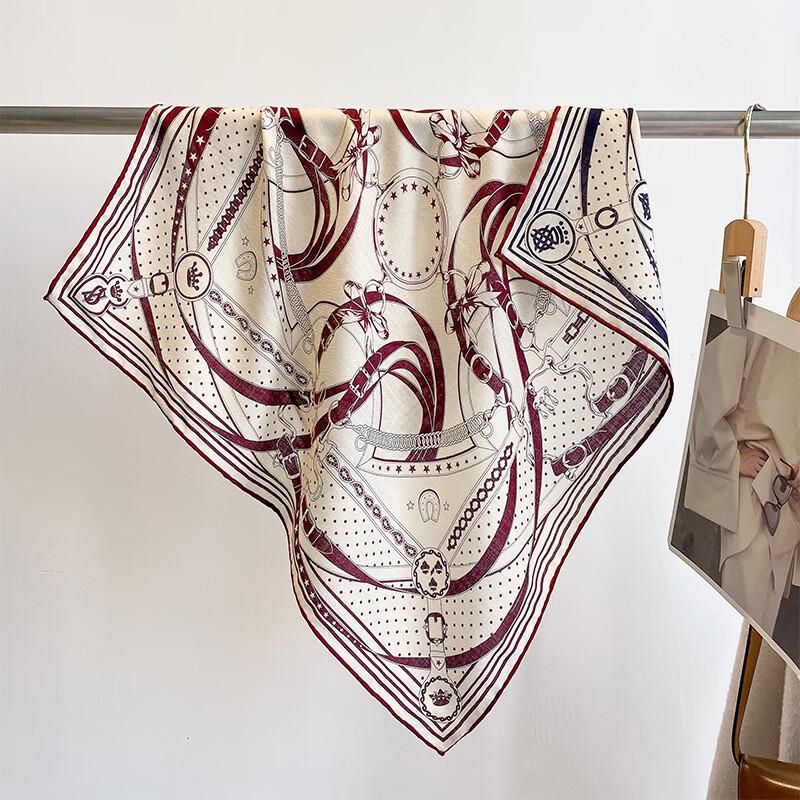 Versatile Double-Sided Silk Blend Square Scarf