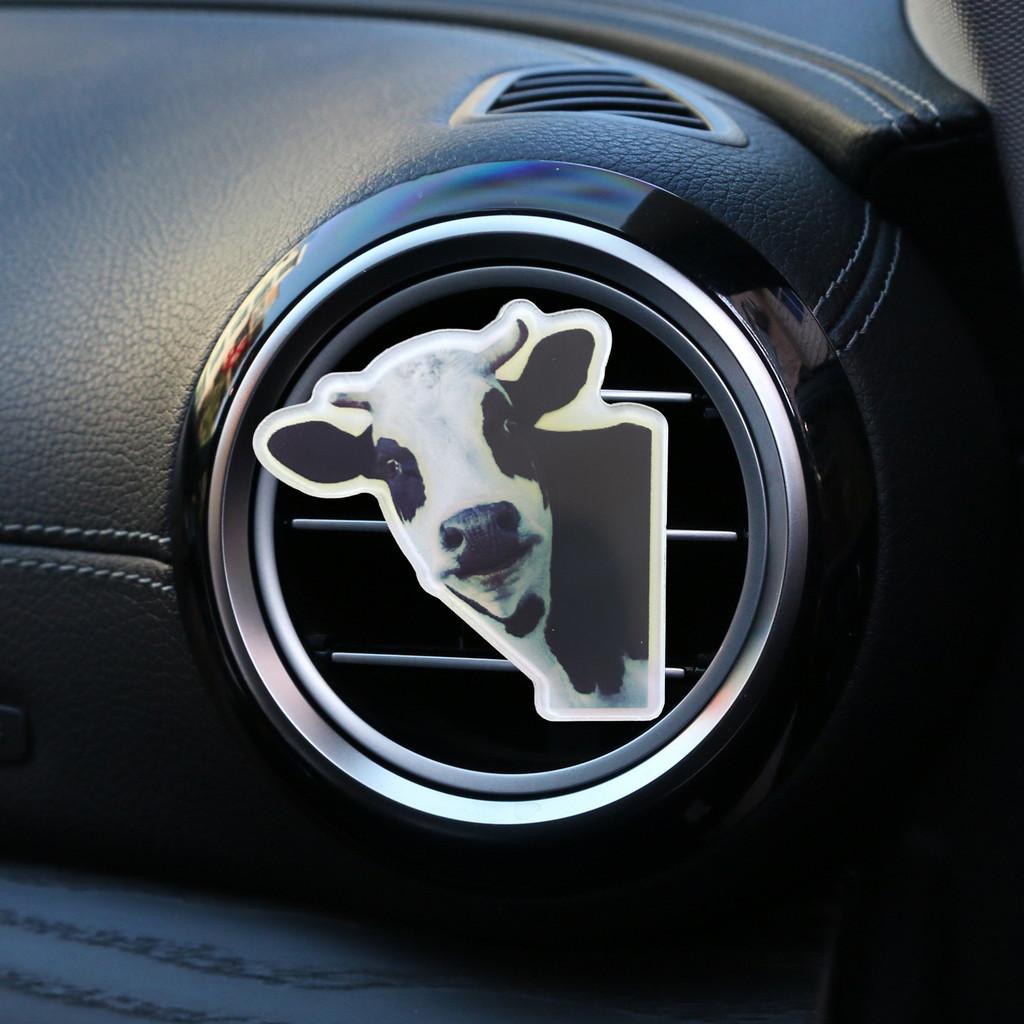 

Longlasting Cow Car Air Perfume Freshener Clip Aromatherapy Metal Decoration StyleB
