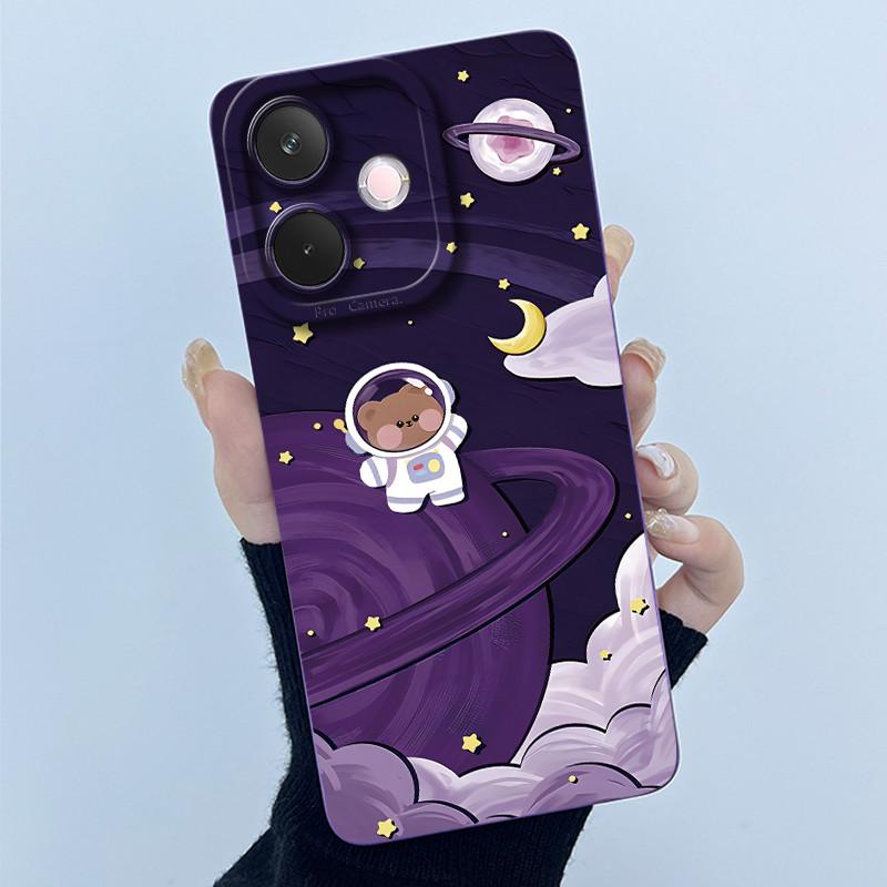 For Oppo A5 Pro 5G Phone Case Cute Panda Back Cover For Oppo A 5 Pro 2025 Full Protection Soft Liquid Silicone Anti Drop Housing
