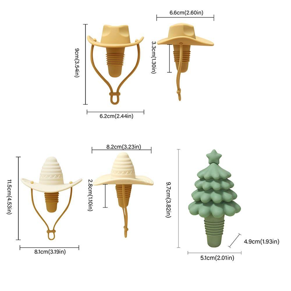 Leak-Proof Cowboy Hat Wine Stopper Reusable Wine Cork Champagne Bottle Stopper  Kitchen
