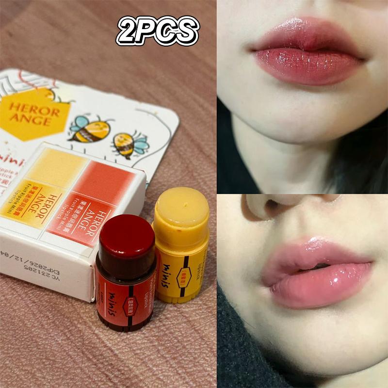 

Herorange 2/3/5 Pcs Mini Lip Balm Set Moisturizing Lipstick Autumn And Winter Lip Mask Anti-Drying 2pcs