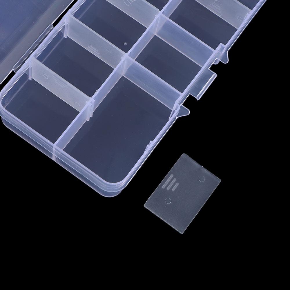 Storage Case Square Plastic Detachable Fishing Box Storage Box 10 Compartments Fishing Tackle Box