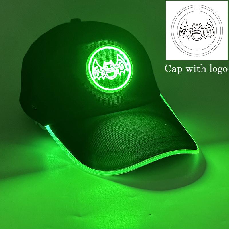Wholesale Baseball Caps Night Glow Light Cap Boys Girls Fashion Headwear Costumes Accessory Caps Hats