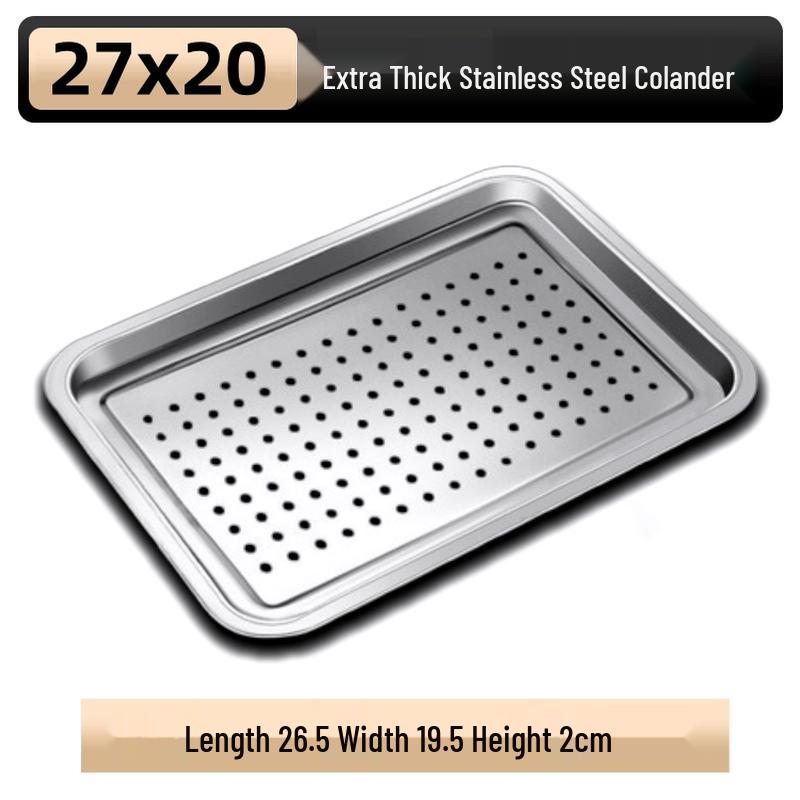 Qiwei 304 Stainless Steel Rectangular Serving Tray