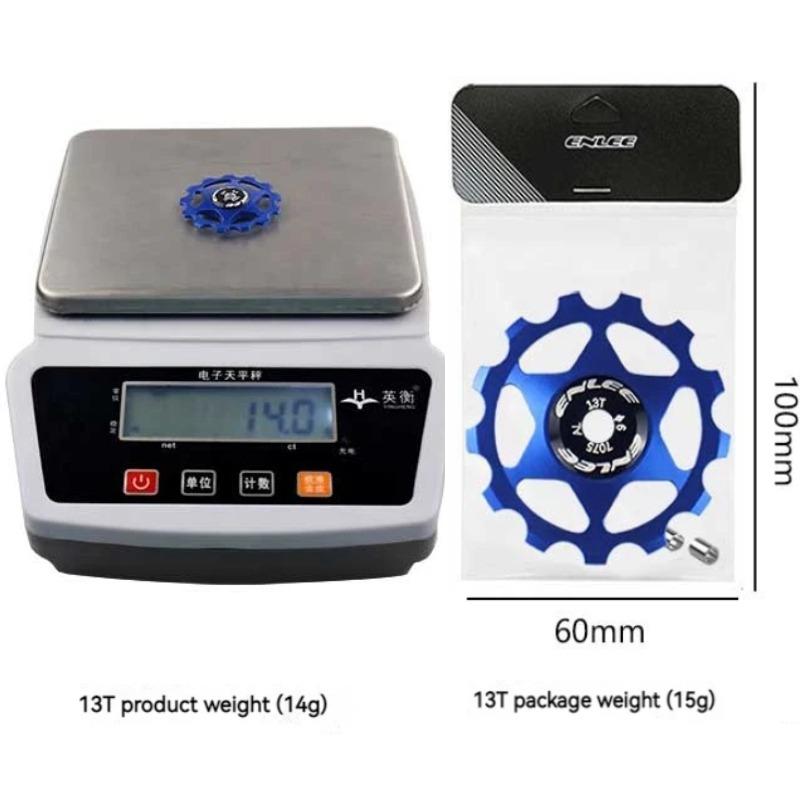 Bicycle Aluminum Alloy Rear Guide Wheel Mountain Bike Bearing Anode CNC 11T 13T Toothed Derailleur Riding Equipment