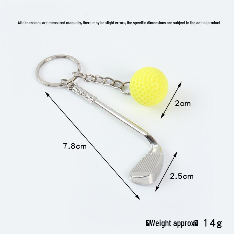 Creative Golf Ball Keychain Pendant: Simulated Golf Souvenir & Promotional Gift