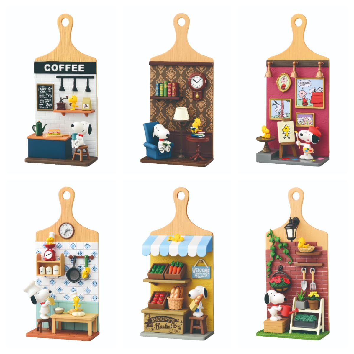 

Re-Ment Peanuts Snoopy Miniature Board, 1 Box, H140mm x W70mm x D50mm, PVC