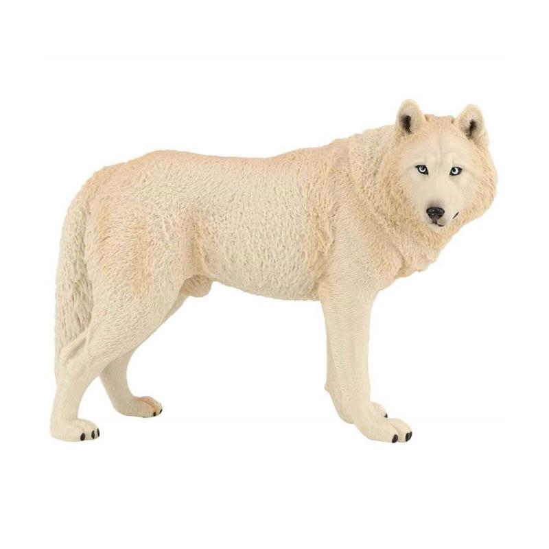 Realistic Wolf Figure Toy Educational Model Simulation Animal For Children And Collectors In Cyan Or Gray Plastic