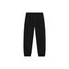 Li Ning Sports Lifestyle Series Letter Logo Printed Cuffed Fleece Loose Knit Sweatpants Men Bottoms Black AKLTB25-8