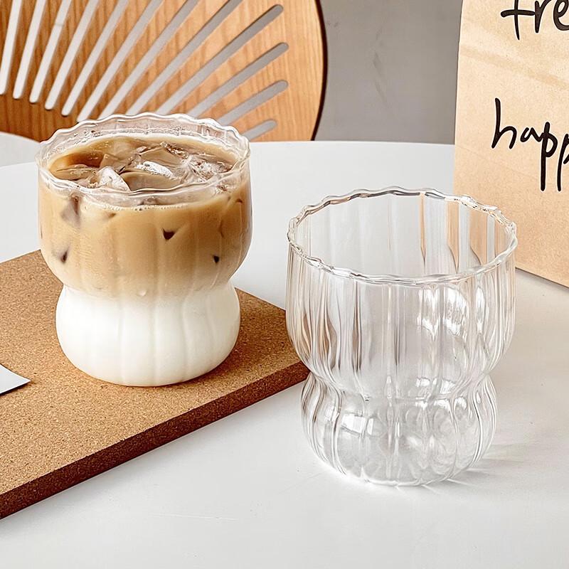 Deou Starry Striped Fat Glass Cups