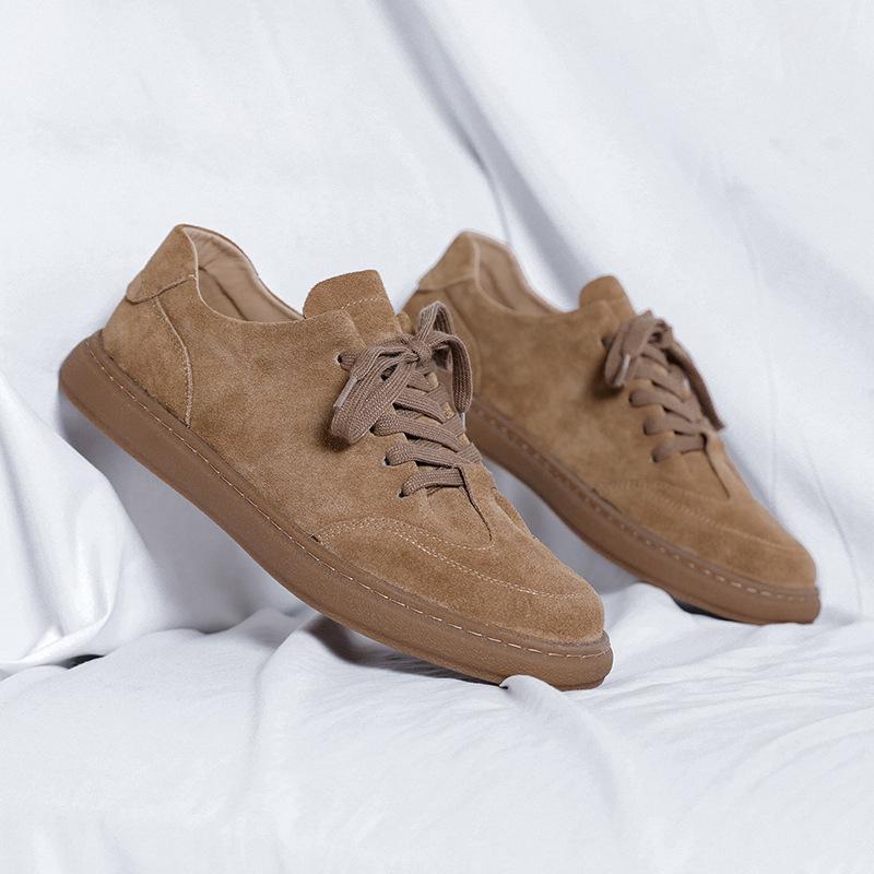 

Интернет-знаменитости, популярные мужские туфли 2025 года, летние новые повседневные кожаные туфли, мужские ретро-туфли с низким верхом 8004-R 38 коричневый
