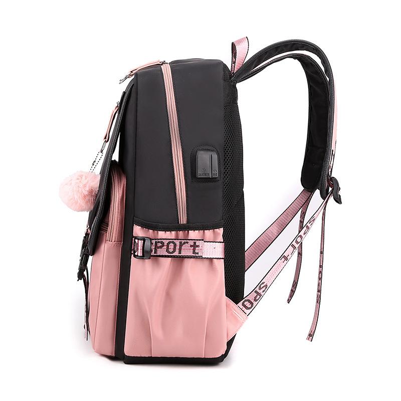 Sun Man Ghost Destroy Peripheral Backpack Large Capacity Teen Student School Bag USB Interface Computer Bag Travel Bag