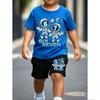 67 Astronaut Printed 15 Colors Men's T-shirt and Shorts 2 Piece Set Summer Home Outdoor Casual Outfit Men's and Women's Sports Set