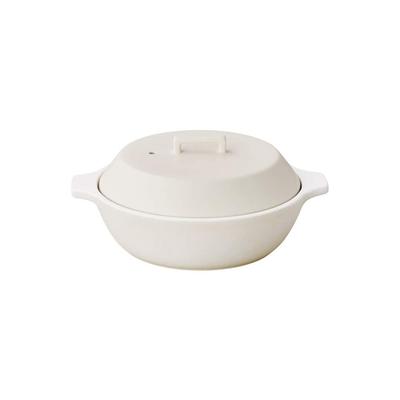 Pot en terre cuite à feu ouvert KAKOMI blanc 25211 1,2 L