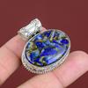 Copper Sodalite Pendant Natural Gemstone Pendant 925 Sterling Silver Pendant Handmade Vintage Pendant Healing Stone Jewelry Gifts For Women
