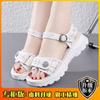 Sandals women's soft sole 2025 summer new casual sports fashion versatile trend flat non-slip thick-soled beach shoes