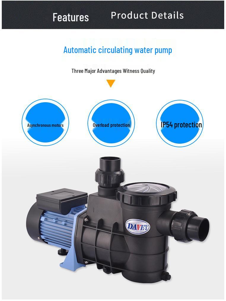 Swimming Pool Spa Water Circulation and Filtration Pump