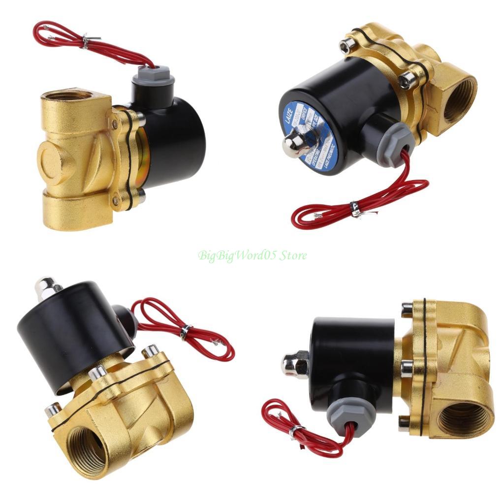 24TE 3/4" 220V Electric Solenoid for Valve Pneumatic 2 Port Water Oil Air Gas 2W-200-