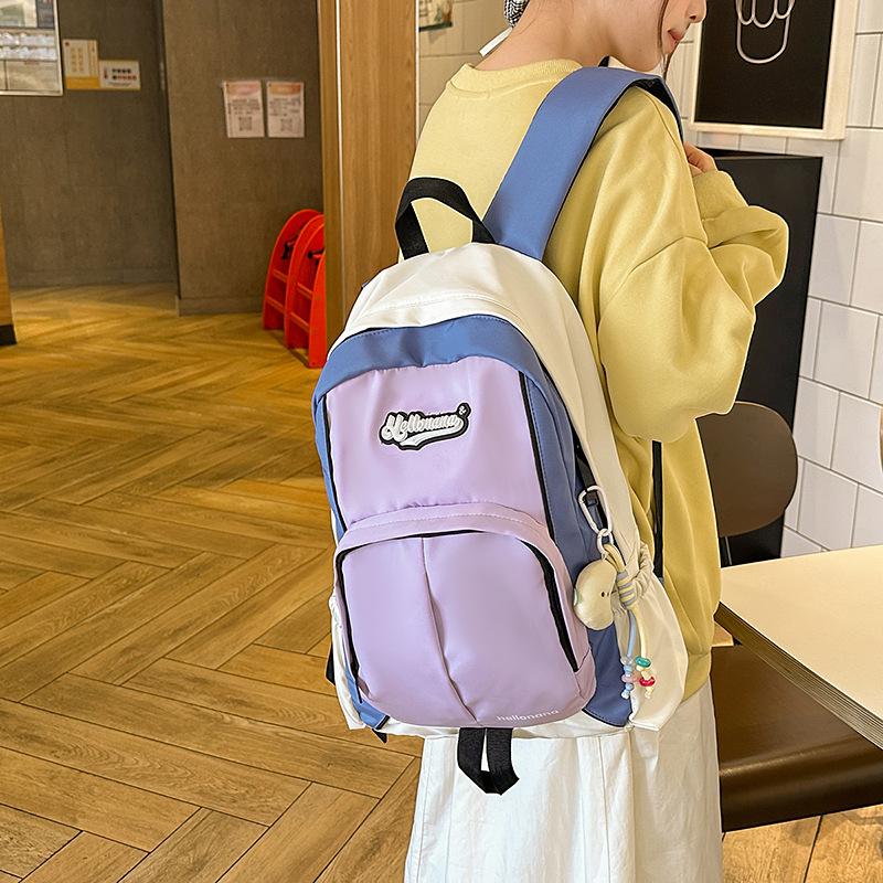 Schoolbag Large Capacity Junior High School Student School Bag Girl ins Wind Japanese Backpack Tide Simple Versatile Travel Backpack