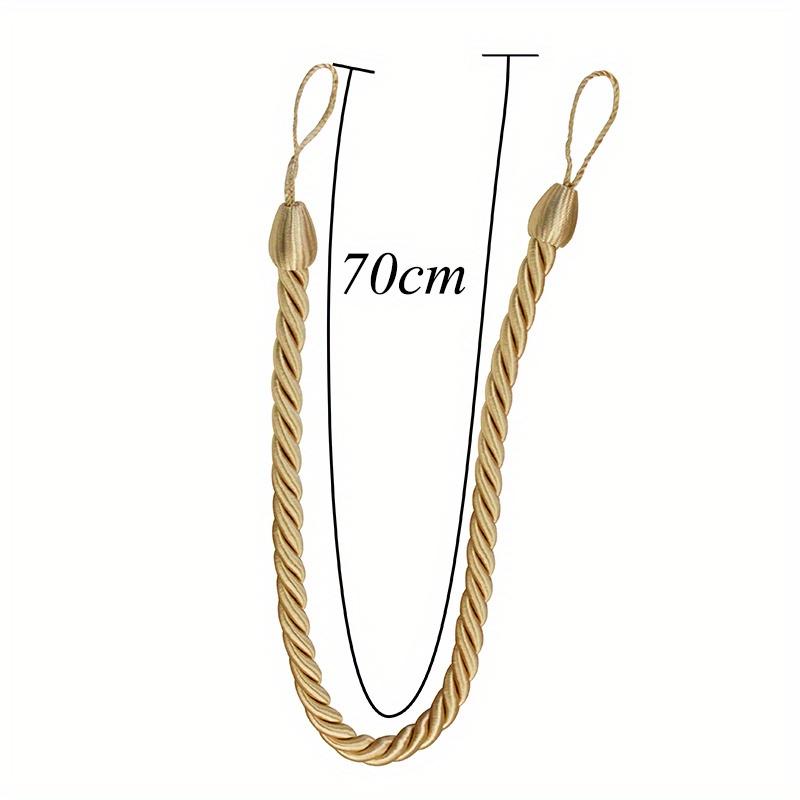1Pair Handmade Weave Curtain Tieback Gold Curtain Holder Clip Buckle Rope Home Decorative Room Accessories Curtain Tie Backs