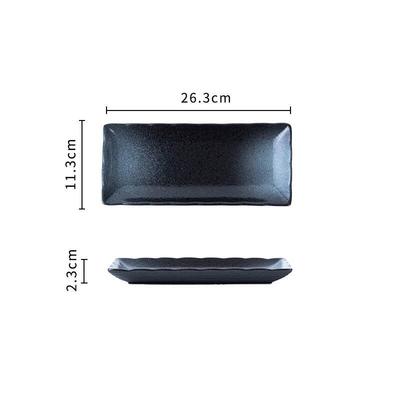 ZISIZ Rectangular Wave Ceramic Serving Plate