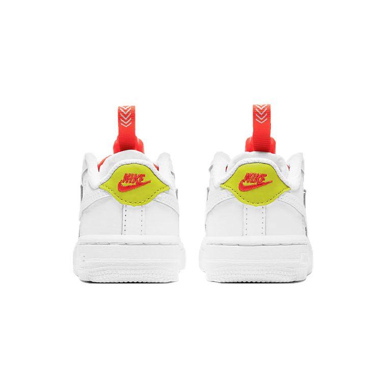 Nike Air Force 1 Toggle Low Top Sneakers Babyschuhe Weiß Rot Gelb CU5289-102