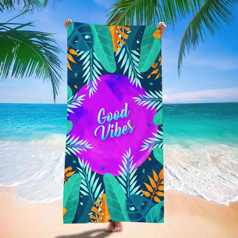 Quick-Drying Beach Towel Popular Palm Leaf Beach Towel Digital Printing Process Bath Towel