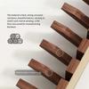 [Wall-Mounted Coat Rack] 1pc Natural Wood Wall-Mounted Coat Rack with Hooks -Piano-Shaped Accordion Design,Walnut Finish,Space-Saving Vertical Storage