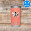 Pirate Sticker Skull and Bones Stickers 3 Inch Laptop Stickers - for Laptop, Phone, Water Bottle (3 Pack) S214407