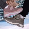 Winter Women's Plush Walking Shoes Men Cotton Shoes Anti-slip Snow Boots Warm Ankle Boots Outdoor Trekking Sneakers