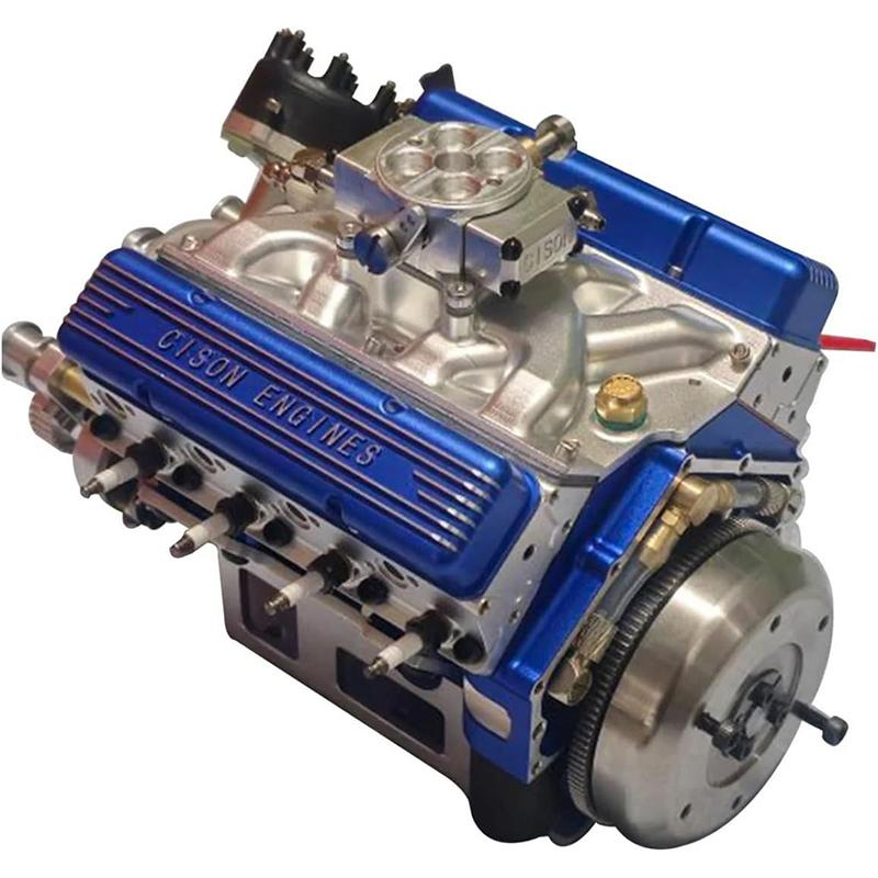 V8 Engine Kit Gas Small-Block Engine Model Kits Mini Build Your Own Stem Cison Running Engine Kits That Runs