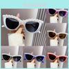 New Cross-border Sunglasses With Rhinestone Pearl Cat Eye Retro European And American Vintage Metal Hinge Water Diamond Sunglasses