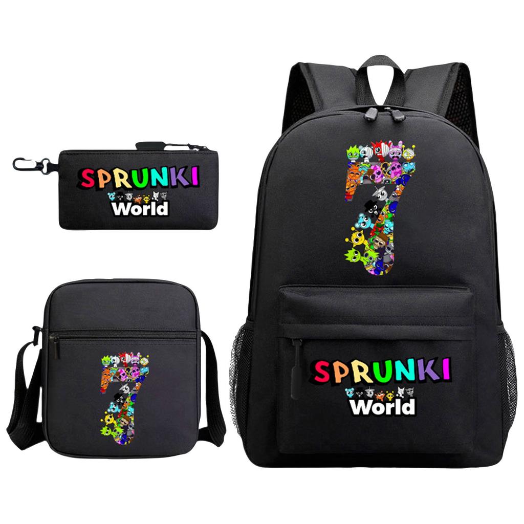 Anime Peripheral Casual Backpack Student Backpack, Back-to-school  Gift, School Bag, Lunch Bag, Pencil Bag Three-piece Set