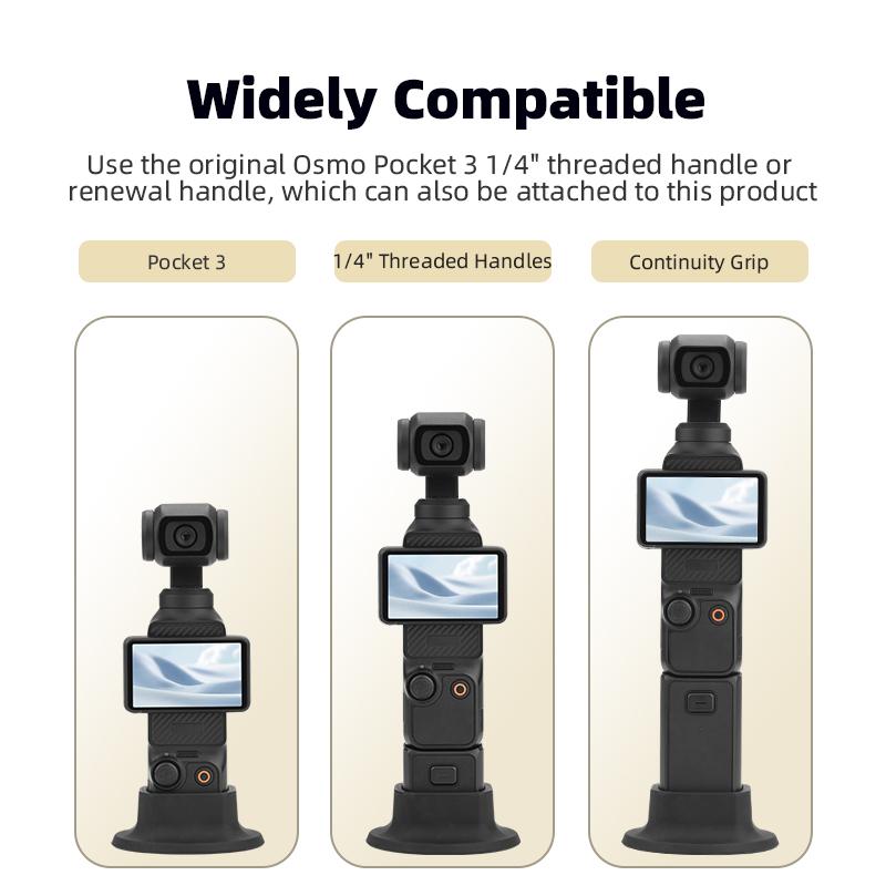 Portable Camera Mount Silicone Action Camera Gimbal Base Desktop Camera Stand Compatible?for OSMO Pocket 3 Camera