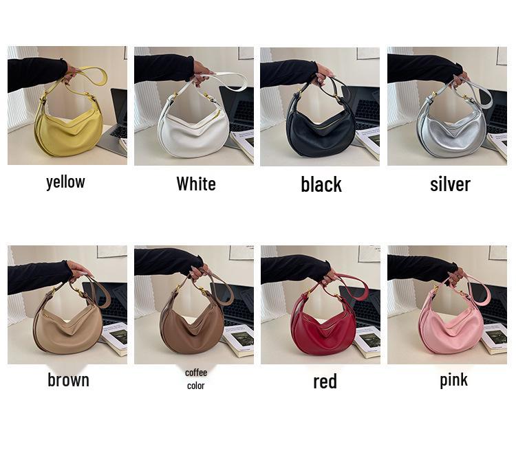 Damen Pendler Strukturierte Nischen Schultertasche - Trendig, Lässig, Vielseitige Knödel Umhängetasche