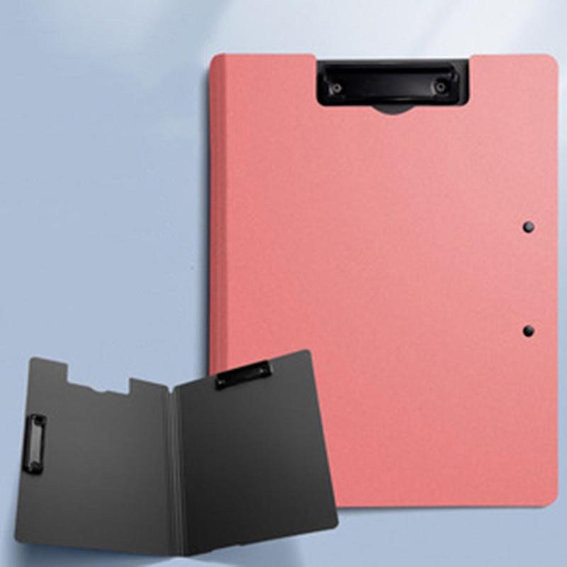 

1 шт. Водонепроницаемый складной планшет с двойными зажимами А4 Обложка для файлов Папка для записей Блокнот для рисования Клип-органайзер Офисные принадлежности розовый